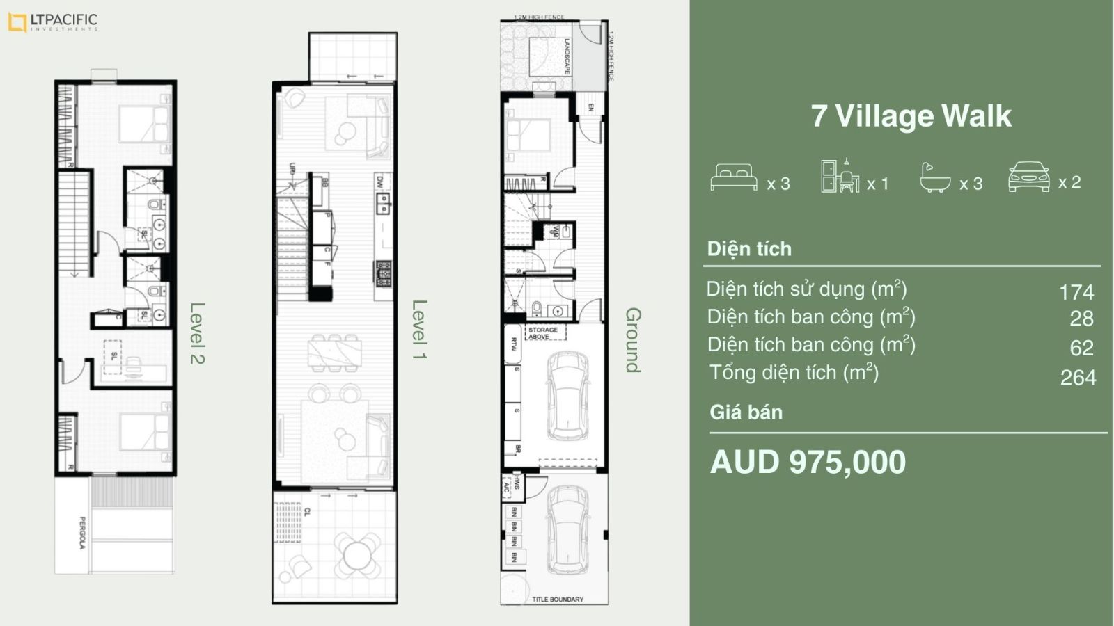 MẶT BẰNG NHÀ PHỐ 3PN